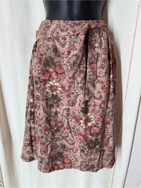 Vintage Floral Wrap Around Skirt